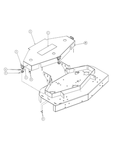 Cover Assembly Diagram and Parts List for G1548 55AE232S750-WAM Cub Cadet Lawn Mower